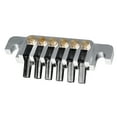 thumbnail image 4 of 6 String Bridge Stop Bar, Vintage Style Wear Resistance Guitar Bridge Tailpiece  for Stringed Instrument Silver, 4 of 7