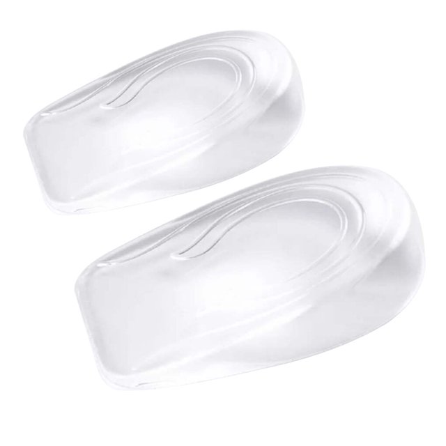 Qarigey 2 uds plantillas transparentes para aumentar la altura zapatos de realce interior de piel sintética talón medio cojín, macho, 2cm Calzado Hombres 2cm