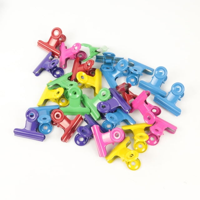 Clip circular de acero niquelado de 22 mm para billetes de metal de colores y clips para libros