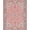 Pink, Pattern 15, variant on ODIKA 4'x6' Powder Blue Traditional Botanical Washable Area Rug Blooming Garden Leaf Spray Centered Symmetry Petal Motif for Bedroom, Reading Nook, Pet Friendly & Non-Shedding