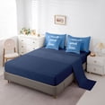 thumbnail image 5 of Feelyou Rustic Home Sweet Bedding Comforter Set for Adults Men Women, Arrow Quote Full Bedding Set, Sky Blue, Blue Reversible, 7pcs, 5 of 7