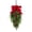 A003, variant on Artificial Christmas Teardrop Swag, 21" Faux Pine Needles Greenery Teardrop Wreath for Xmas Door Table Mantle Fireplace Indoor Outdoor Holiday Decor with White Berries