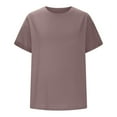 thumbnail image 4 of DPTALR George Women's Oversized Loose Fit Graphic T-Shirts,Summer Casual Short Sleeve Tops,Brown,Size L, 4 of 7