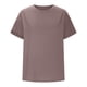 thumbnail image 4 of Camisas para mujer,Camiseta informal de manga corta para mujer, cuello redondo, tejido ligero con efecto tie-dye, corte regular para uso diario, sopatenor, 4 of 7