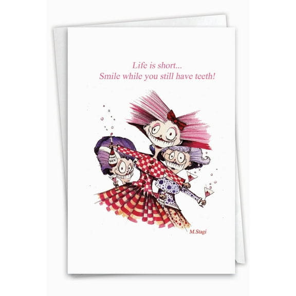 1 Funny Birthday Card with Envelope - Life Is Sh-t C6391BDG