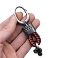 thumbnail image 1 of Car Key Chain Hand-woven Faux Leather Braided Rope Snap Hook Alloy Men Women Waist Key Holder Ring for Daily, 1 of 10