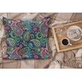 thumbnail image 2 of Navy and Blush Fluffy Throw Pillow Cushion Cover, Old Fashioned Eastern Floral Paisley Motif Vintage Oriental Elements, Decorative Square Accent Pillow Case, 36" x 36", Pink Blue Yellow, by Ambesonne, 2 of 5