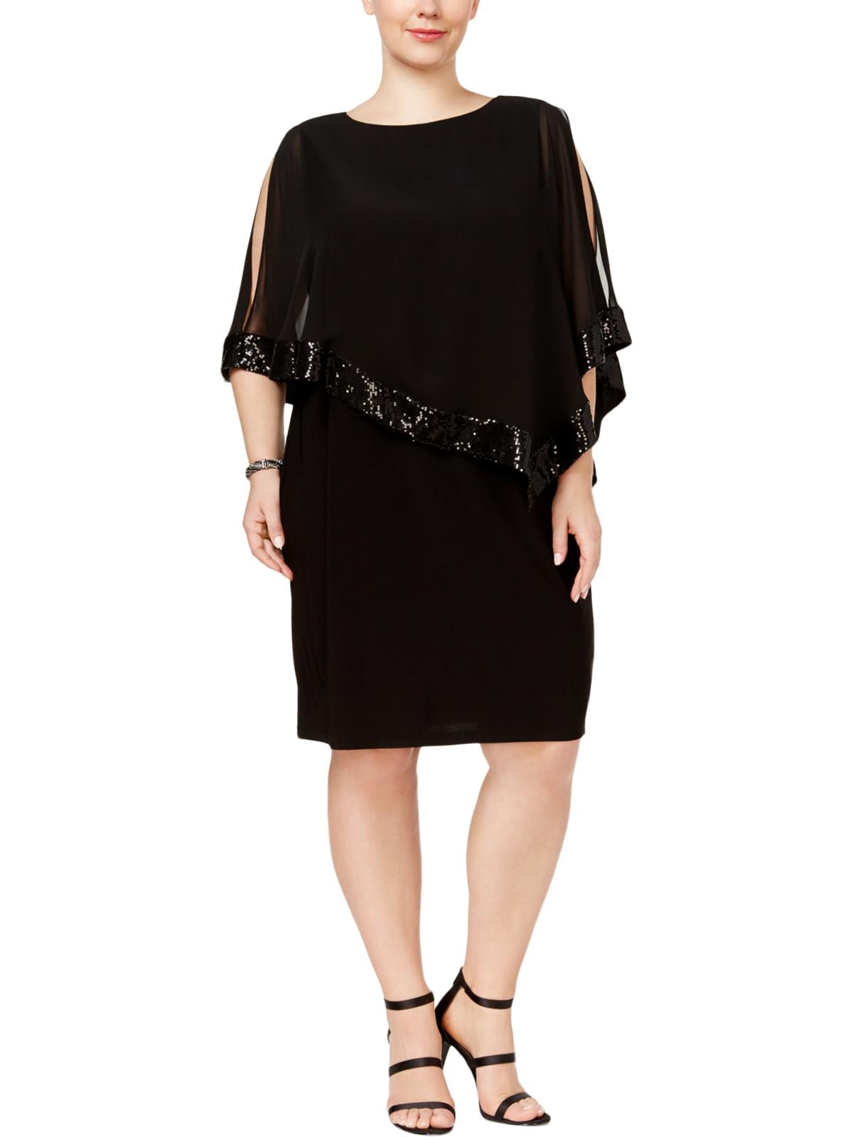 cape sheath dress