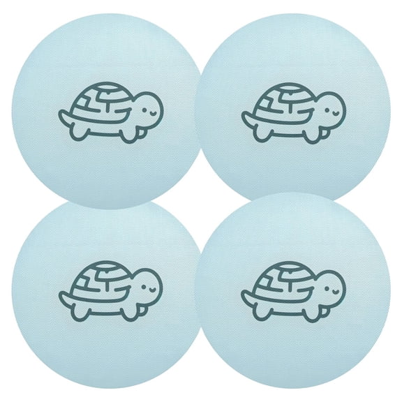 Ryvnso Cute Turtle Round Plate Mats Dining Table Placemat Set of 4 for Holiday Decoration