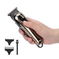 thumbnail image 4 of Cortapelos Profesional, Dos Peines De Límite Hacen Que Su Corte Sea Más Seguro Recortadora De Pelo Recargable Con Carga USB Para Viajes De Por Vida Para La Escuela Para El Hogar ANGGREK Otros, 4 of 8
