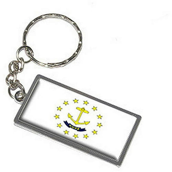 Rhode Island State Flag Keychain Key Chain Ring