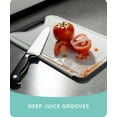 thumbnail image 5 of Cutting Boards for Kitchen - Plastic Cutting Board Set of 3, Dishwasher Safe Cutting Boards with Juice Grooves, Thick Chopping Boards for Meat, Veggies, Fruits, Easy Grip Handle, Non-Slip (Black), 5 of 9