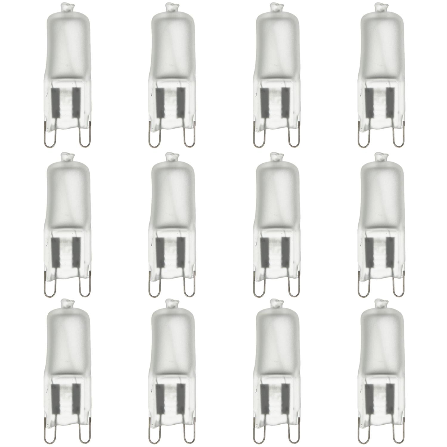 12 Pack Sunlite Halogen 50 Watt Single Ended T3.5 BiPin Base Frost