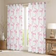 thumbnail image 2 of Feelyou Teens Fashion Bow-tie Curtains Pack of 2 (42x84 Each), Butterfly Knot Princess Curtains Blackout, Watercolor Bowknot White Pink Bedroom Curtains, Window Curtains Home Decor, 2 of 6