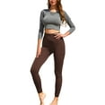thumbnail image 3 of Doublju Womens Fleece Lined High Waist Ankle Length Female Leggings, 3 of 3