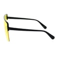 thumbnail image 3 of Halfrim Oversize Square Rectangular Shield Racer Sunglasses Black Yellow, 3 of 4