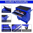 thumbnail image 5 of DSstyles Tool Chests, 7-Drawer Rolling Tool Storage Cabinet with Detachable Tray, Multi-Functional Handles, Adjustable Shelves, Secure Locking System, Heavy-Duty Wheels, Ideal for Garage, Workshop, 5 of 6
