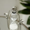 thumbnail image 4 of DecMode 4" x 8" Silver Metal Hourglass Sand Timer, 1-Piece, 4 of 11