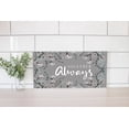 thumbnail image 2 of Together Always White Floral Soft Grey 20 x 10 Wood Wall Sign Plaque, 2 of 4