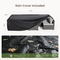thumbnail image 4 of Patio Furniture Set - All-Weather - 7 Piece Patio Outdoor Conversation Set, Modular Wicker Rattan Sectional Sofa for Backyard, Garden, Poolside, Balcony, Porch, Patio, Black/Light Gray, 4 of 7