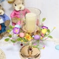 thumbnail image 6 of Easter Eggs & Floral Candle Wreath Ring, 9.8" Spring French-Style Tabletop Centerpiece for Holiday Decor, 6 of 8