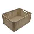 thumbnail image 2 of Paquete De 2 Cajas Organizadoras Duras Tipo Rattan Beige, 2 of 5