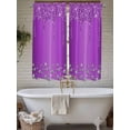 thumbnail image 7 of Bedroom Curtains 63 Inches length, Modern Purple Window Treatment Curtain Drapes, Abstract Diamond Luxury Gradient Rod Pocket Curtain Panels for Living Room Kitchen, 42"x63", 2 Panels, 7 of 7
