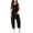 Noir, variante sur XDZJLR Pantalon Fille Tout-Petit Décontracté à Bretelles en V avec Imprimé Nœud Couleur Unie Ample avec Poches Rose Vif 13-14 Ans