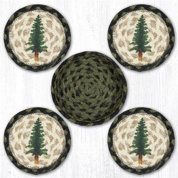 Earth Rug 29-CB116TT 5 x 5 in. CNB-116 Tall Timber Coasters in a Basket