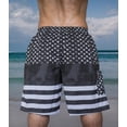 thumbnail image 6 of Men's American Flag Quick-Dry Swim Trunks with Cargo Pocket - Brushed Microfiber Board Shorts for Swimming, Surfing & Beach-7111-9-2XL, 6 of 7
