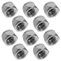 Clispeed 100Pcs Nylon Insert Lock Nuts Stainless Steel for Secure Equipment Fastening