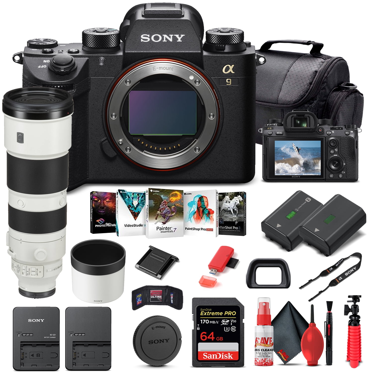 Sony Alpha a9 II Mirrorless Camera W/ Sony FE 200-600mm Lens - Basic Bundle(International Model)