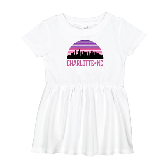 Inktastic Charlotte North Carolina Gifts Skyline Girls Baby Dress