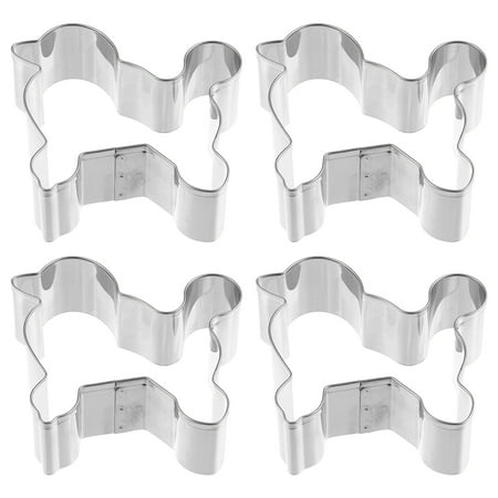 

4pcs Stainless Biscuit Cutters Dog Shape Biscuit Molds Cookie Molds (Silver)