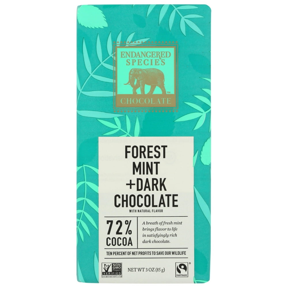 Endangered Species Chocolate Bar Rainforest, 3 Oz