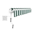 thumbnail image 3 of Awntech 20' x 10' Maui Manual Patio Retractable Awning, Forest/White Stripe, 3 of 7