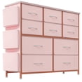 thumbnail image 3 of EDTara Commode pour Chambre, Commode Haute de Rangement avec 10 Tiroirs et Poches Latérales, Organisateur de Commodes en Tissu, 3 of 8