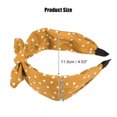 thumbnail image 2 of Unique Bargains 1 Pcs Hairband for Women Bowknot Headband with Bunny Ears Yellow 2.17 Inch Wide, 2 of 7