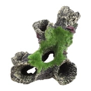 Aquarium Resin Cave Moss Tree Decoration Betta House Fish for Accessories for Hermit Crabs Shrimp Guppy