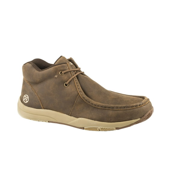 Men's Clearcut Suede Leather Swifter Sole Chukka Shoes Moc Toe Brown 14 D(M) US