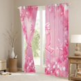 thumbnail image 3 of Feelyou Initial Q Curtains Pack of 2 (52x84 Each), Pink Stars Balloon Window Curtains, 3 of 6