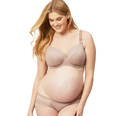 

Cake Maternity TimTams Flexi Wire Nursing Bra Balcony Supportive Maternity Bra for Breastfeeding Taupe 36D UK/ 36D US