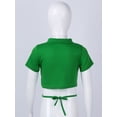 thumbnail image 5 of Alvivi Kids Girls Short Sleeve Crop Top Jazz Hip Hop Dance Costume 4-16, 5 of 7