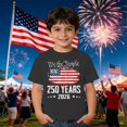 thumbnail image 2 of 250 Anniversary Anniversary Patriotic Print Short Sleeve Casual Summer Tee Boys 4Th of July Shirt Dark Gray 12-13 Years, 2 of 5