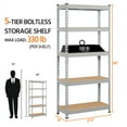 thumbnail image 3 of Yaheetech 3 Pieces of 5 Tiers Boltless Storage Shelf Goods Rack for Home Warehouse, Black, 3 of 8