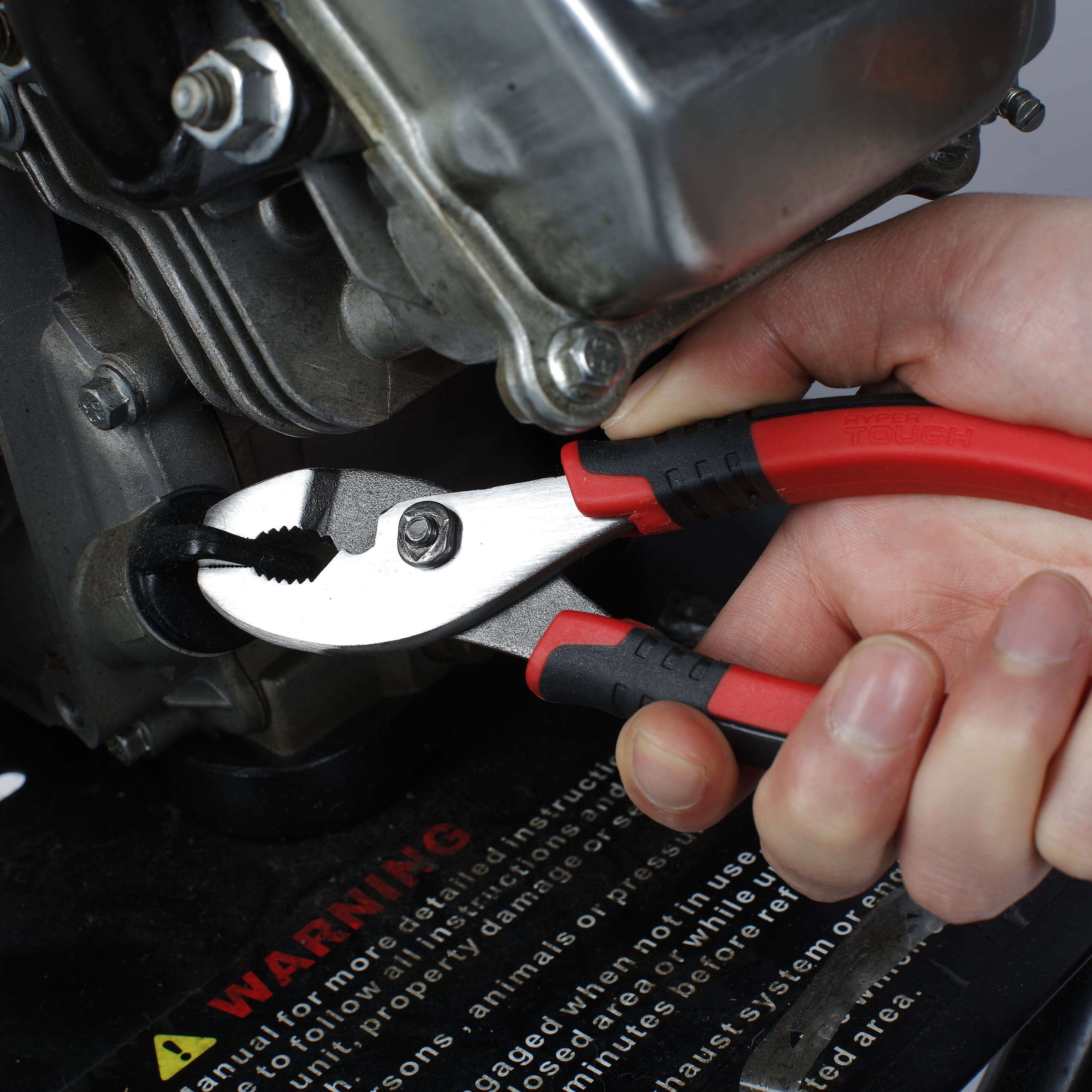 Hyper Tough 6-Inch Slip Joint Pliers with Ergonomic Comfort Grip
