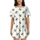 thumbnail image 1 of Balery Bee Conjunto de Pijama para Mujer con Estampado, Dos Piezas de Manga Corta y Shorts, Ropa de Dormir Suave con Cuello Redondo y Bolsillos-Large, 1 of 6