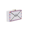 Hearty Trendy White Envelope Air Mail Design Detachable Chain Box Clutch