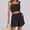 Black, variant on Aueoeo Women Suspender Camisole Tank Tops And High Waist Pleated Shorts Set Two Piece Crop Top Short Loungewear Sets