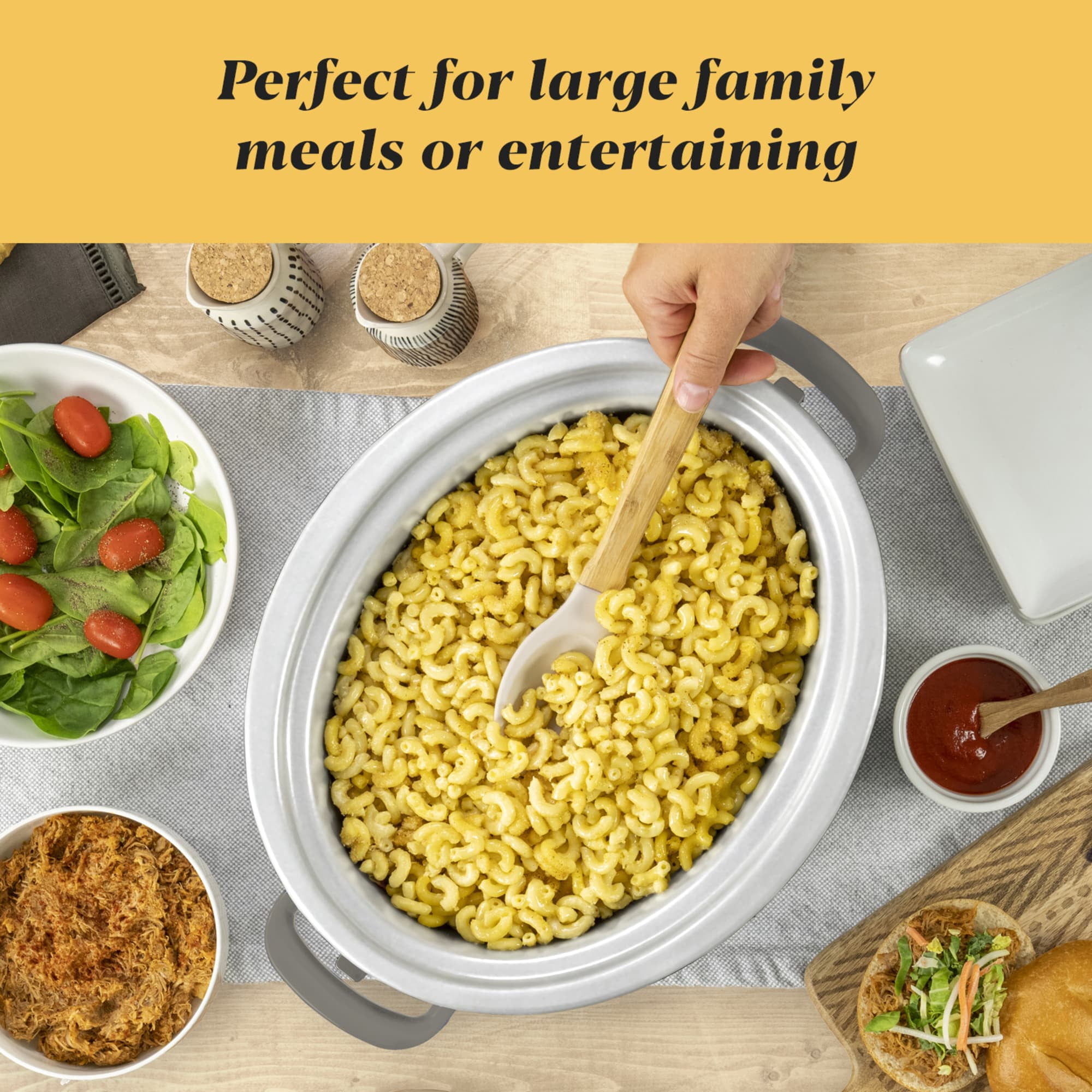 Crock-Pot Programmable 7-Quart Cook and Carry Slow Cooker, Grey